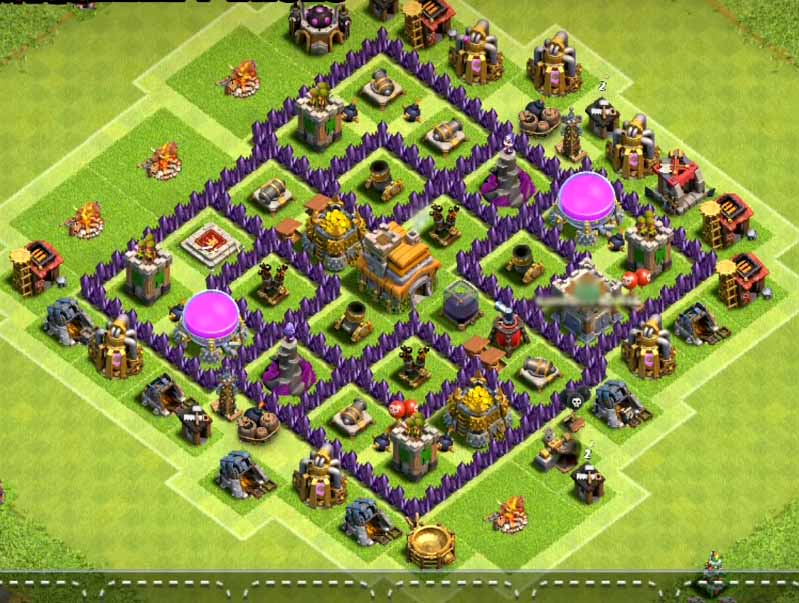 Best TH7 Defense Bases with 3 Air defense 2016 2017
