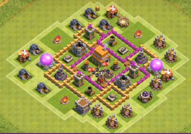 best th6 defense base with 2 air defenses